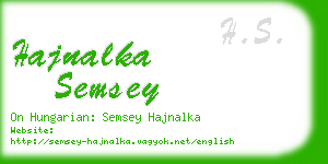 hajnalka semsey business card